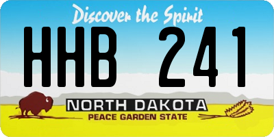ND license plate HHB241
