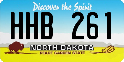 ND license plate HHB261