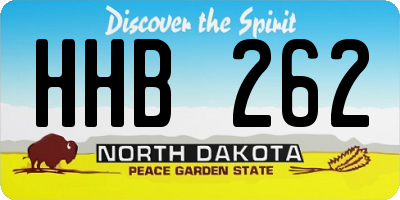 ND license plate HHB262