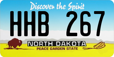 ND license plate HHB267