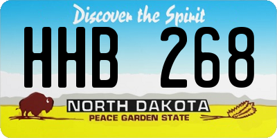 ND license plate HHB268