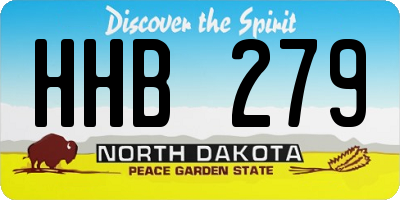 ND license plate HHB279