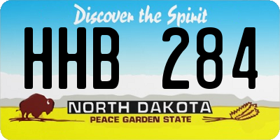 ND license plate HHB284