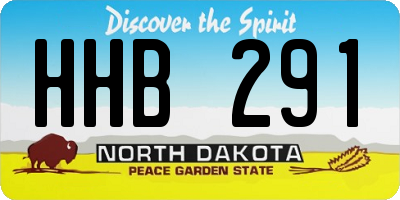 ND license plate HHB291