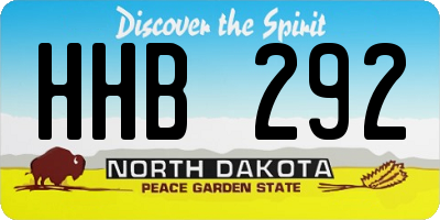 ND license plate HHB292