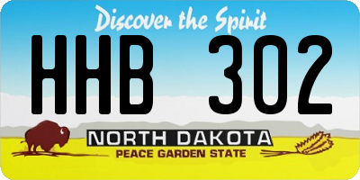 ND license plate HHB302