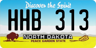 ND license plate HHB313