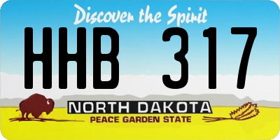 ND license plate HHB317