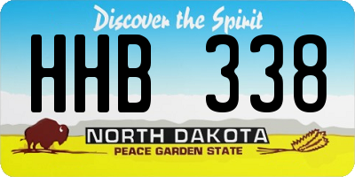 ND license plate HHB338