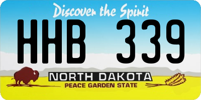 ND license plate HHB339