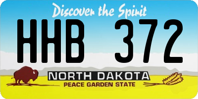ND license plate HHB372