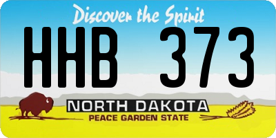 ND license plate HHB373