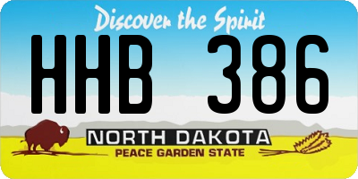 ND license plate HHB386