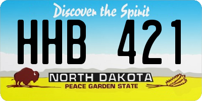 ND license plate HHB421