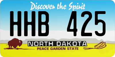 ND license plate HHB425