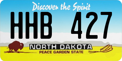 ND license plate HHB427