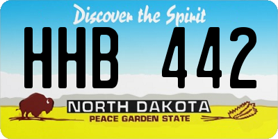 ND license plate HHB442