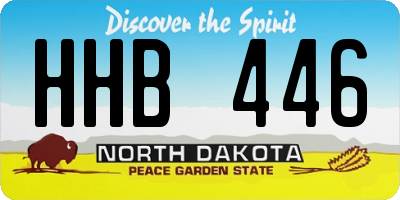 ND license plate HHB446