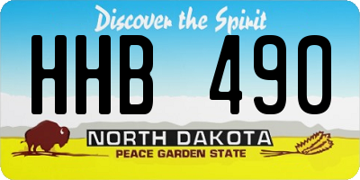 ND license plate HHB490