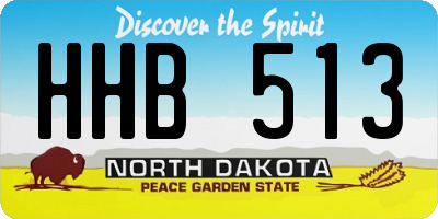ND license plate HHB513