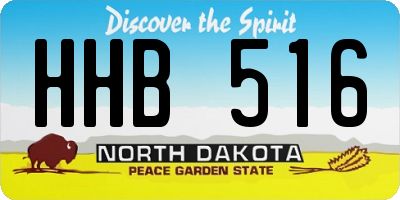 ND license plate HHB516