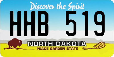 ND license plate HHB519