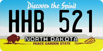 ND license plate HHB521