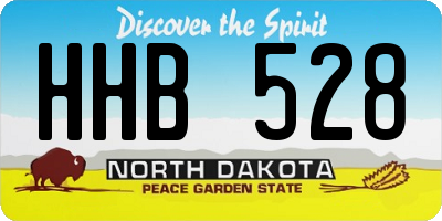 ND license plate HHB528
