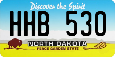 ND license plate HHB530