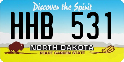 ND license plate HHB531