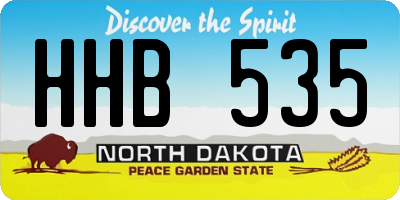 ND license plate HHB535