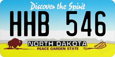 ND license plate HHB546