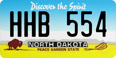 ND license plate HHB554