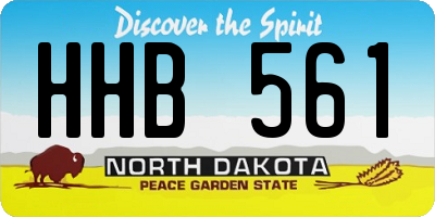 ND license plate HHB561