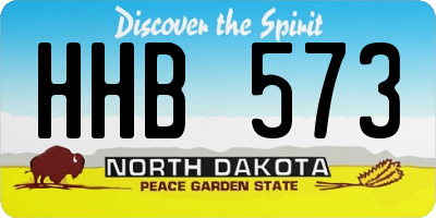 ND license plate HHB573
