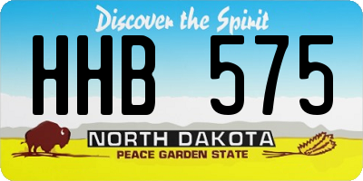 ND license plate HHB575