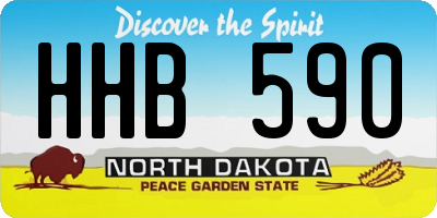 ND license plate HHB590