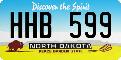 ND license plate HHB599