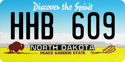 ND license plate HHB609