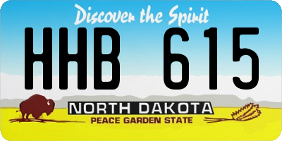 ND license plate HHB615
