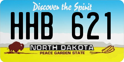 ND license plate HHB621