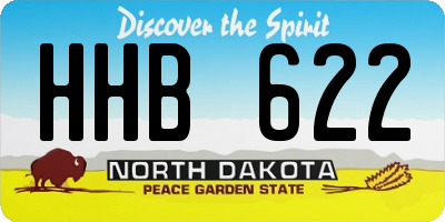 ND license plate HHB622