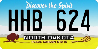 ND license plate HHB624
