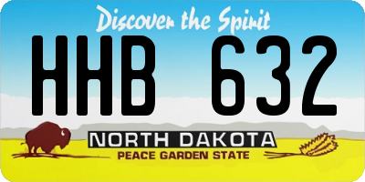 ND license plate HHB632