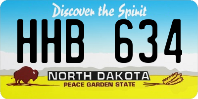 ND license plate HHB634