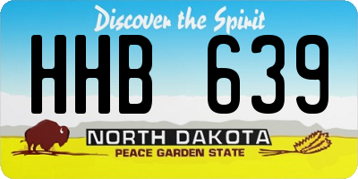 ND license plate HHB639