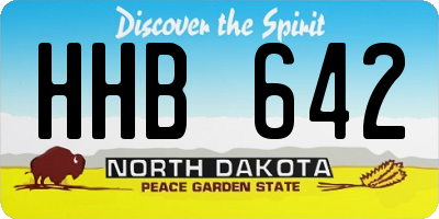 ND license plate HHB642