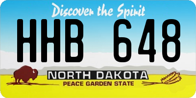 ND license plate HHB648