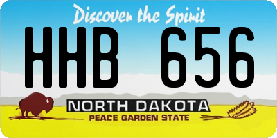 ND license plate HHB656