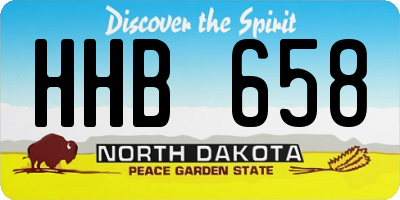 ND license plate HHB658